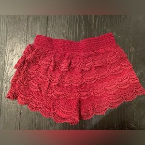 Burgundy shorts
